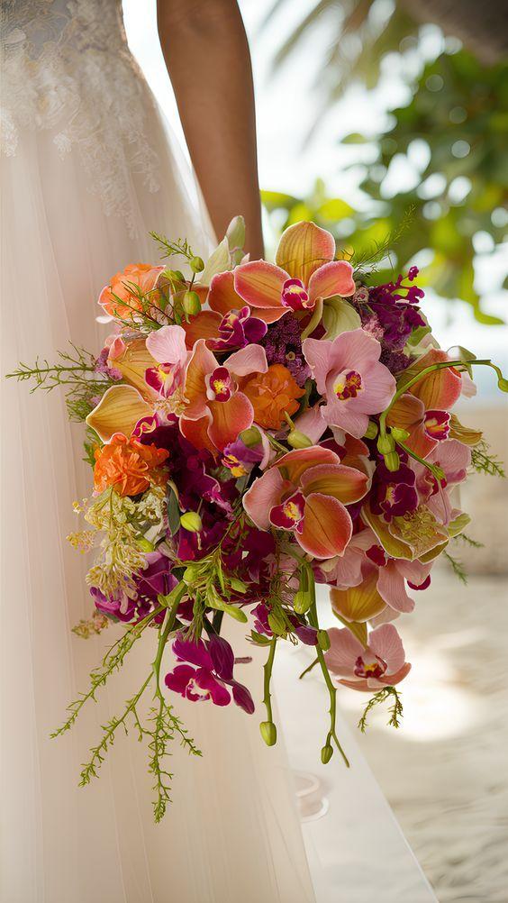 Vintage Sunset Splendor Flower Ensemble